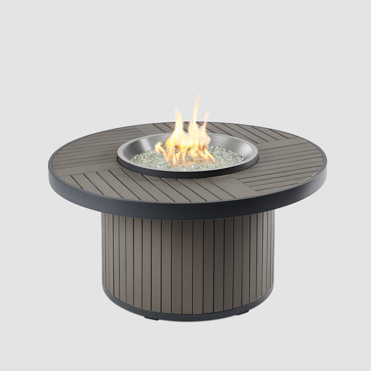 Outdoor GreatRoom Kenwood & Brooks Round Gas Fire Pit Table