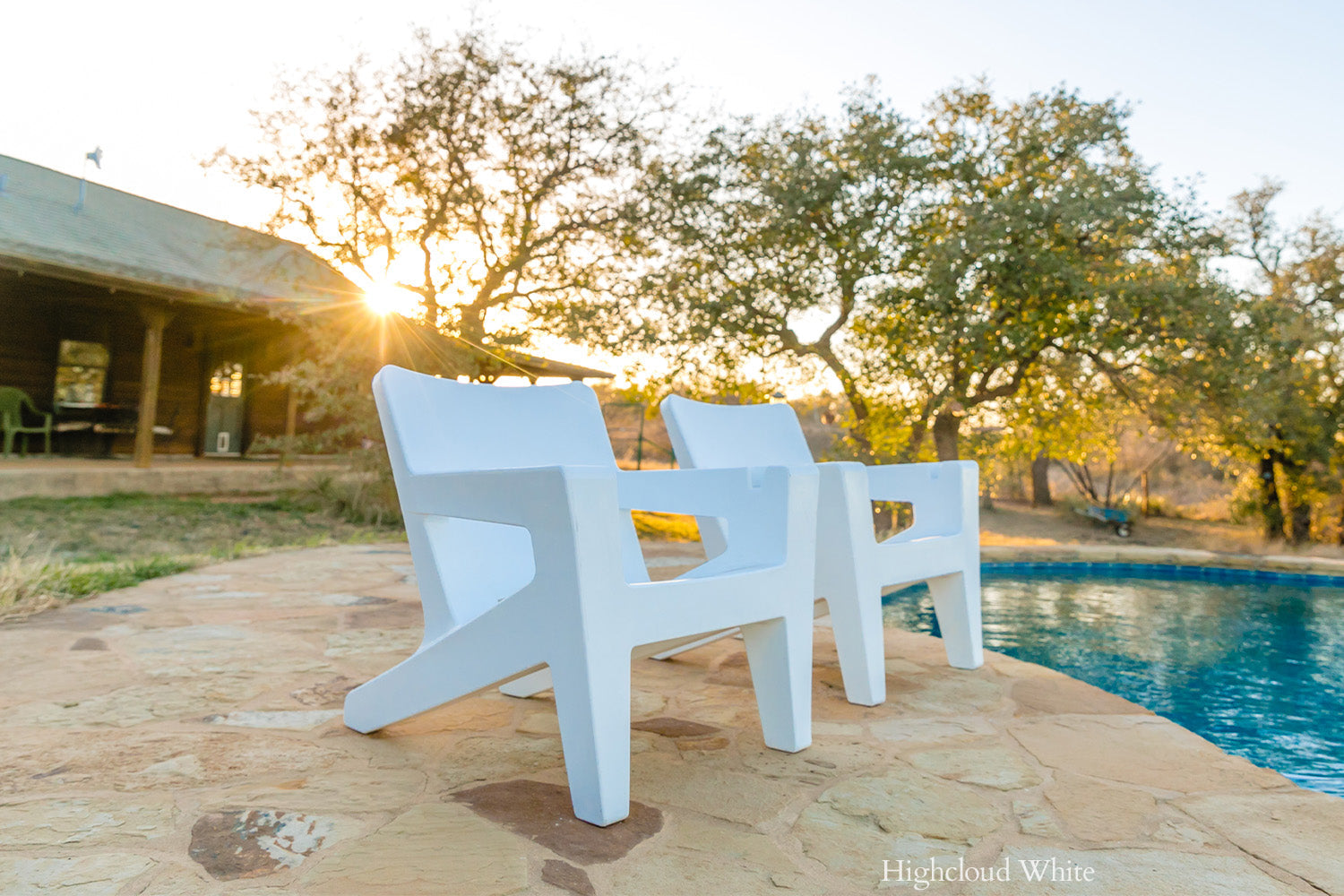 Tupelo Goods Bask Modern Adirondack Lounge Chair – In-Pool & Outdoor Chair