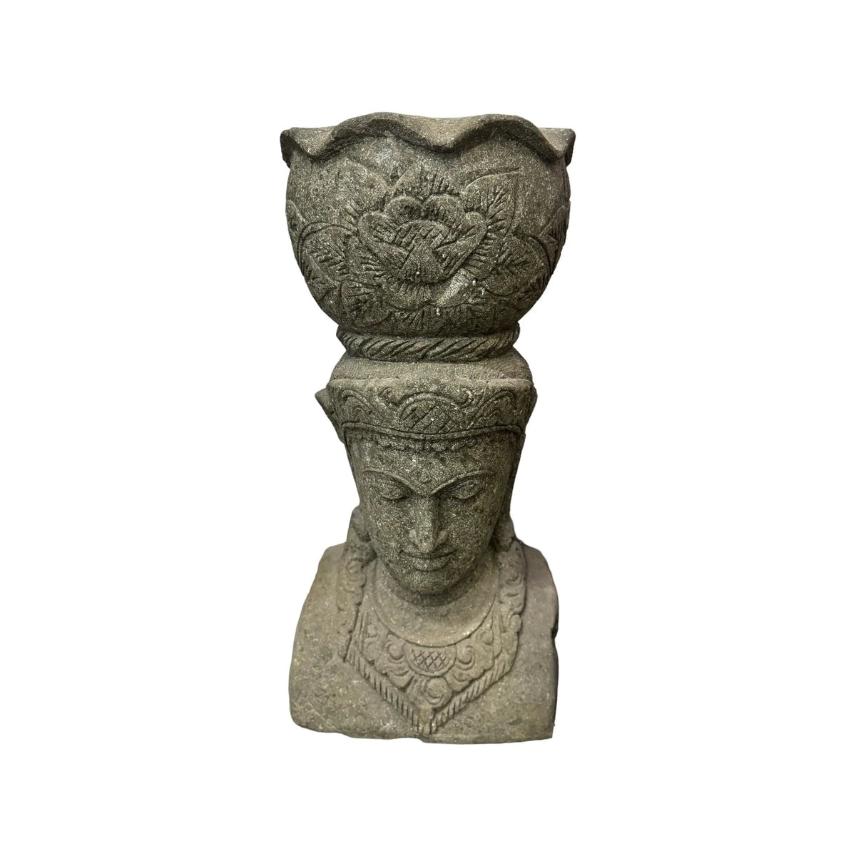 The Broward Design Center Stone Buddha Garden Planter – 39"