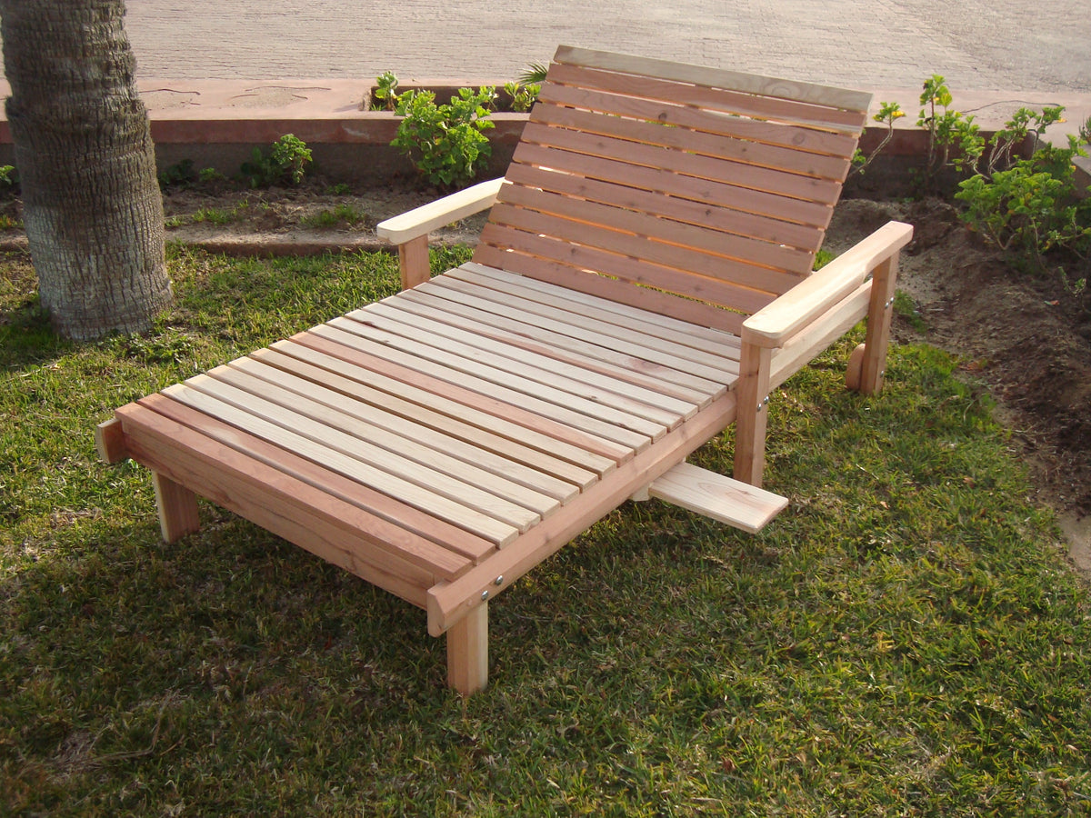 Best Redwood Sun Solid Wood Chaise Lounge