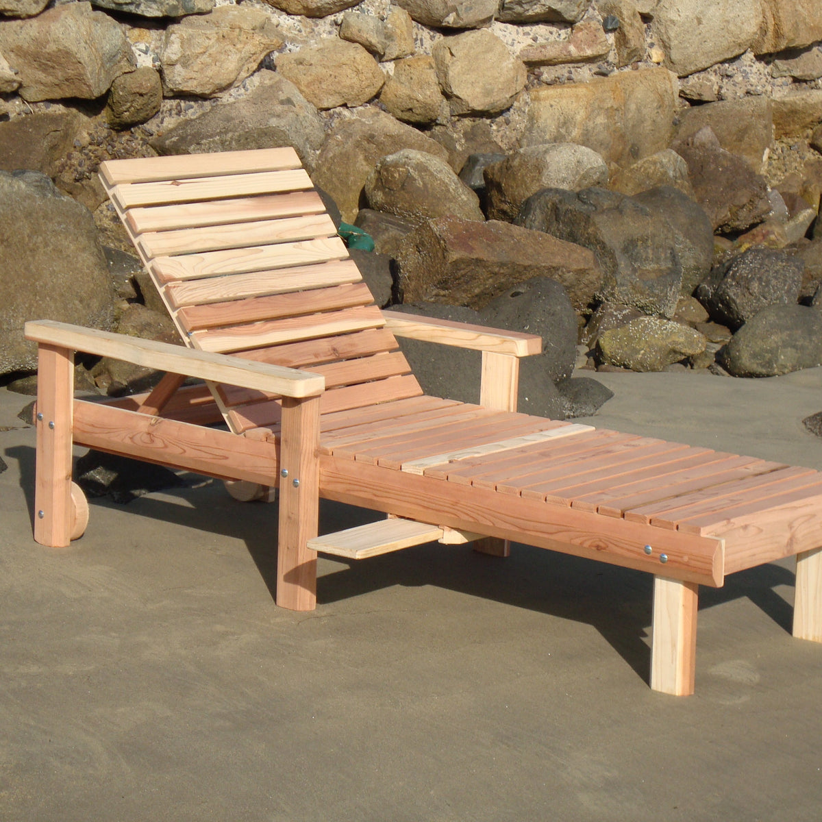 Best Redwood Sun Solid Wood Chaise Lounge