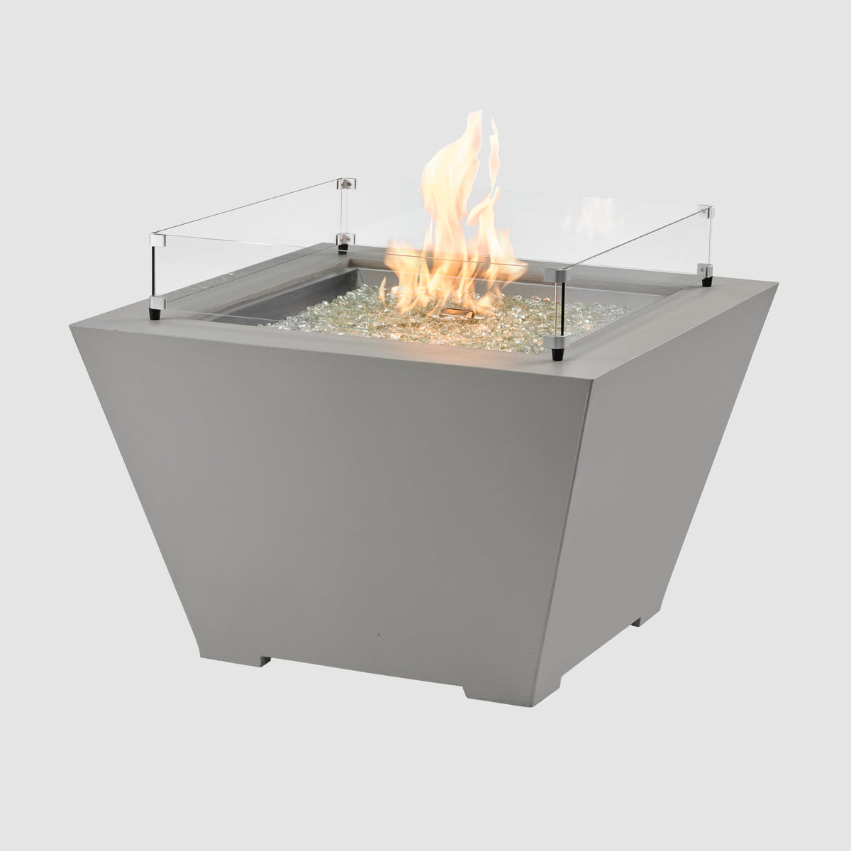 Outdoor GreatRoom Cove 37" Trapezoid Concrete Gas Fire Pit