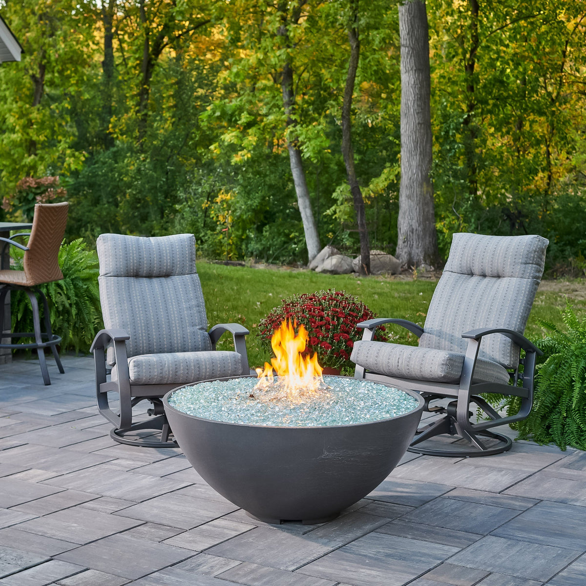 Cove Edge 42" Concrete Gas Fire Pit Bowl by Designing Backyards