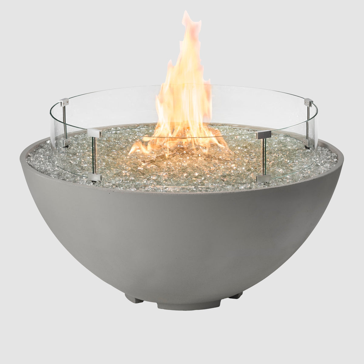 Cove Edge 42" Concrete Gas Fire Pit Bowl by Designing Backyards