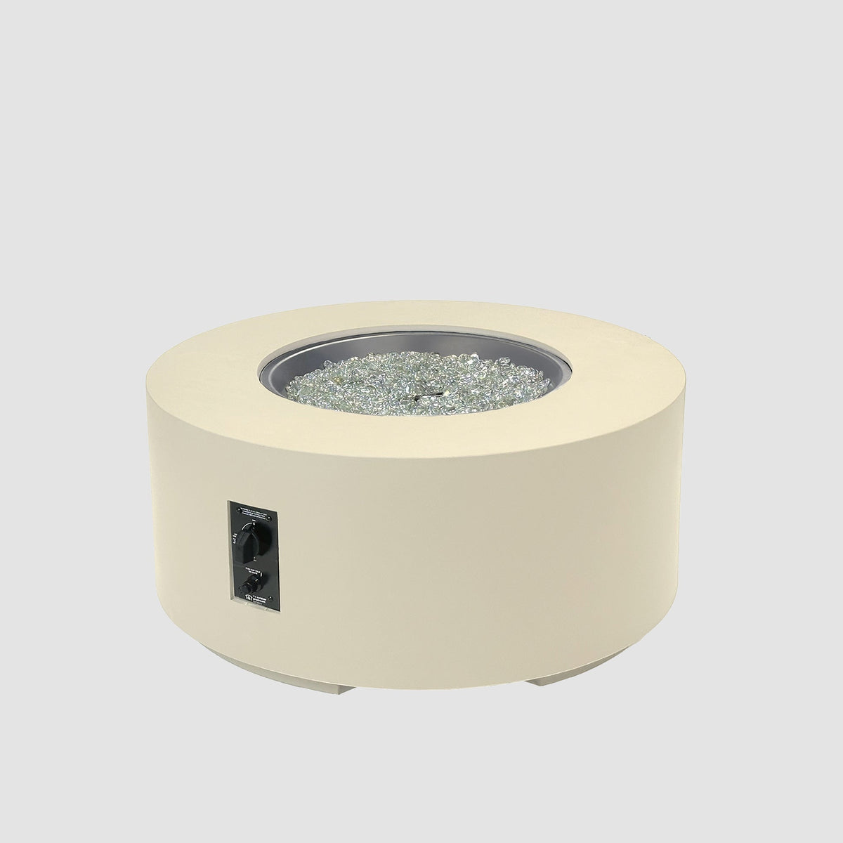 Outdoor GreatRoom Cove Round Concrete Gas Fire Pit Table | 36"–72"