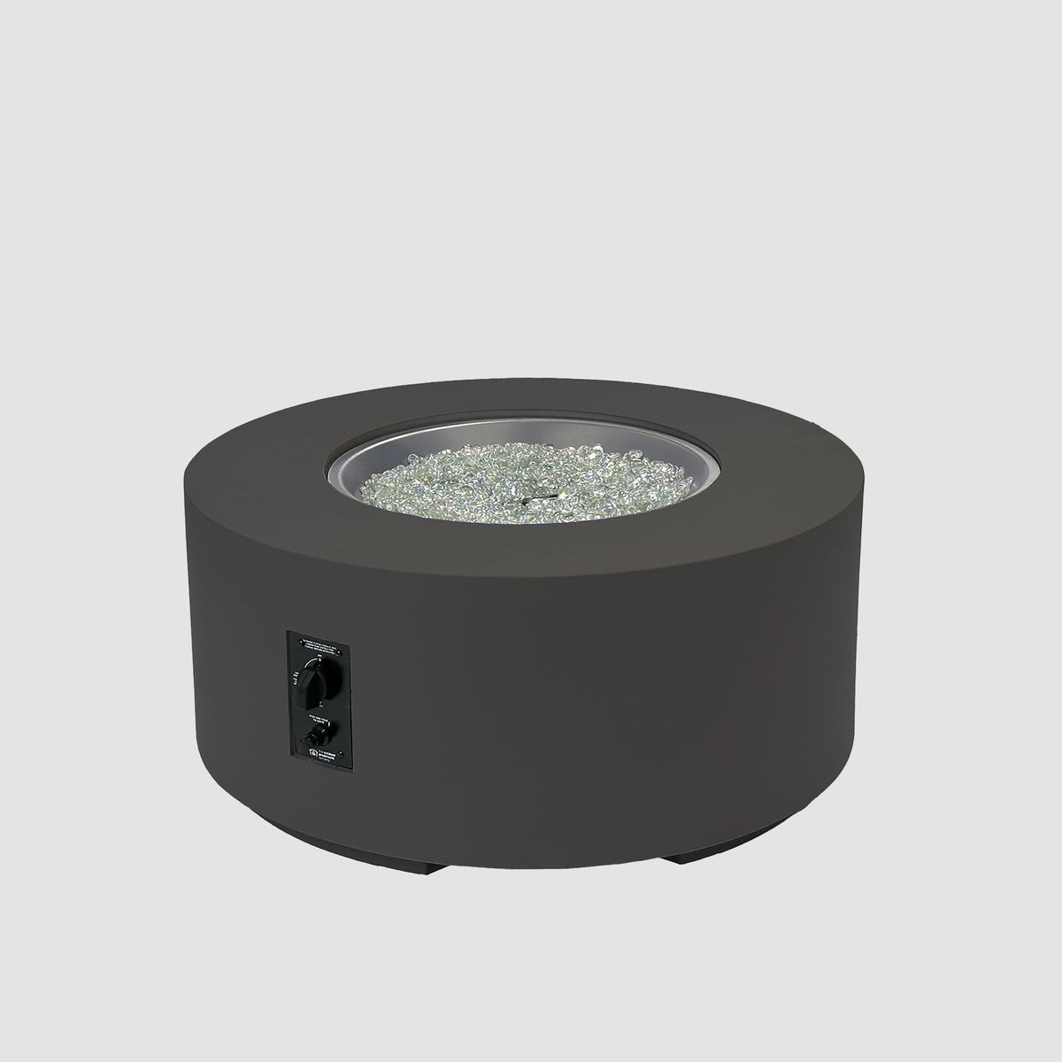 Outdoor GreatRoom Cove Round Concrete Gas Fire Pit Table | 36"–72"