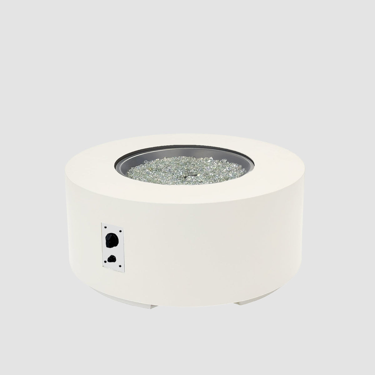 Outdoor GreatRoom Cove Round Concrete Gas Fire Pit Table | 36"–72"