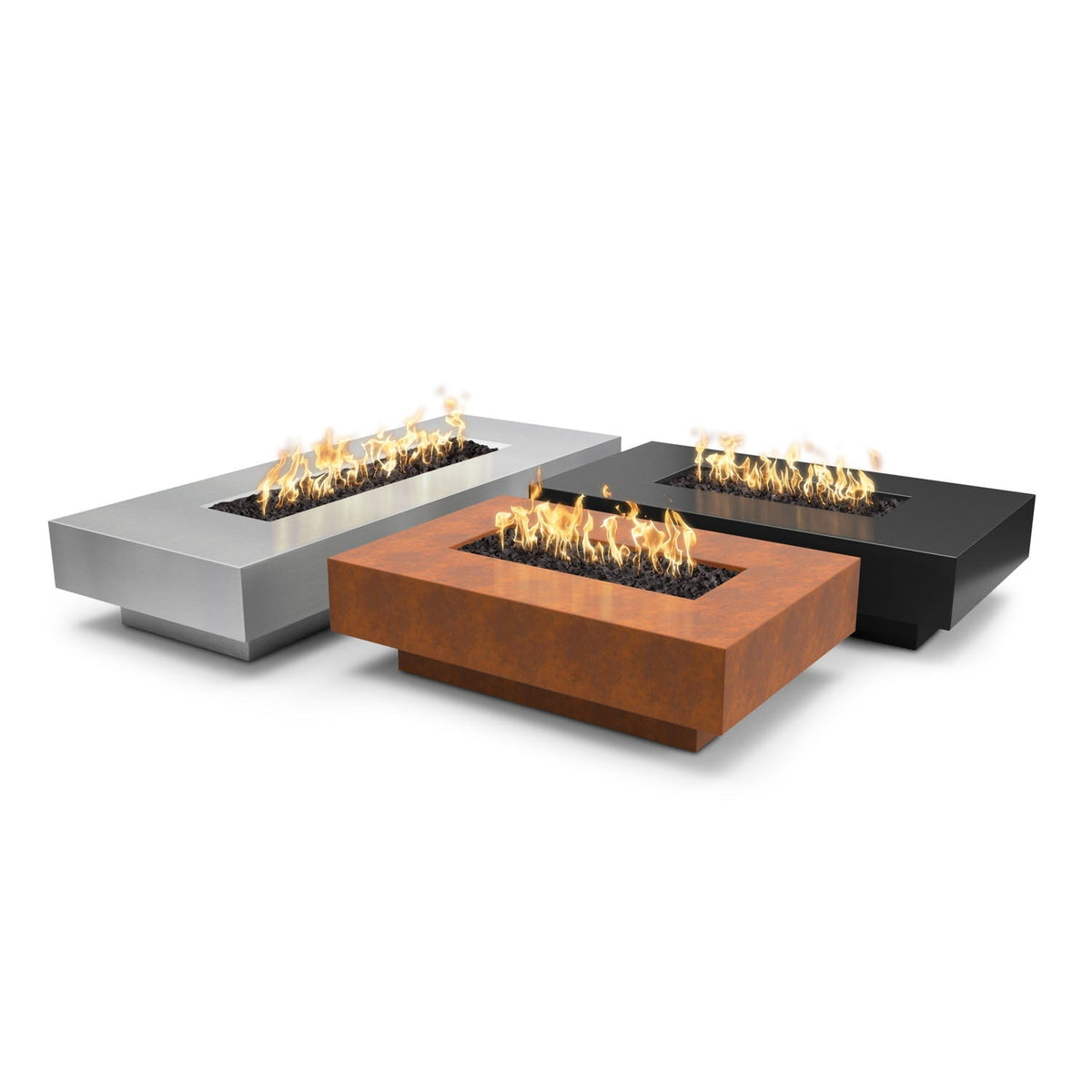 The Outdoor Plus Cabo Linear 66" Metal Fire Pit