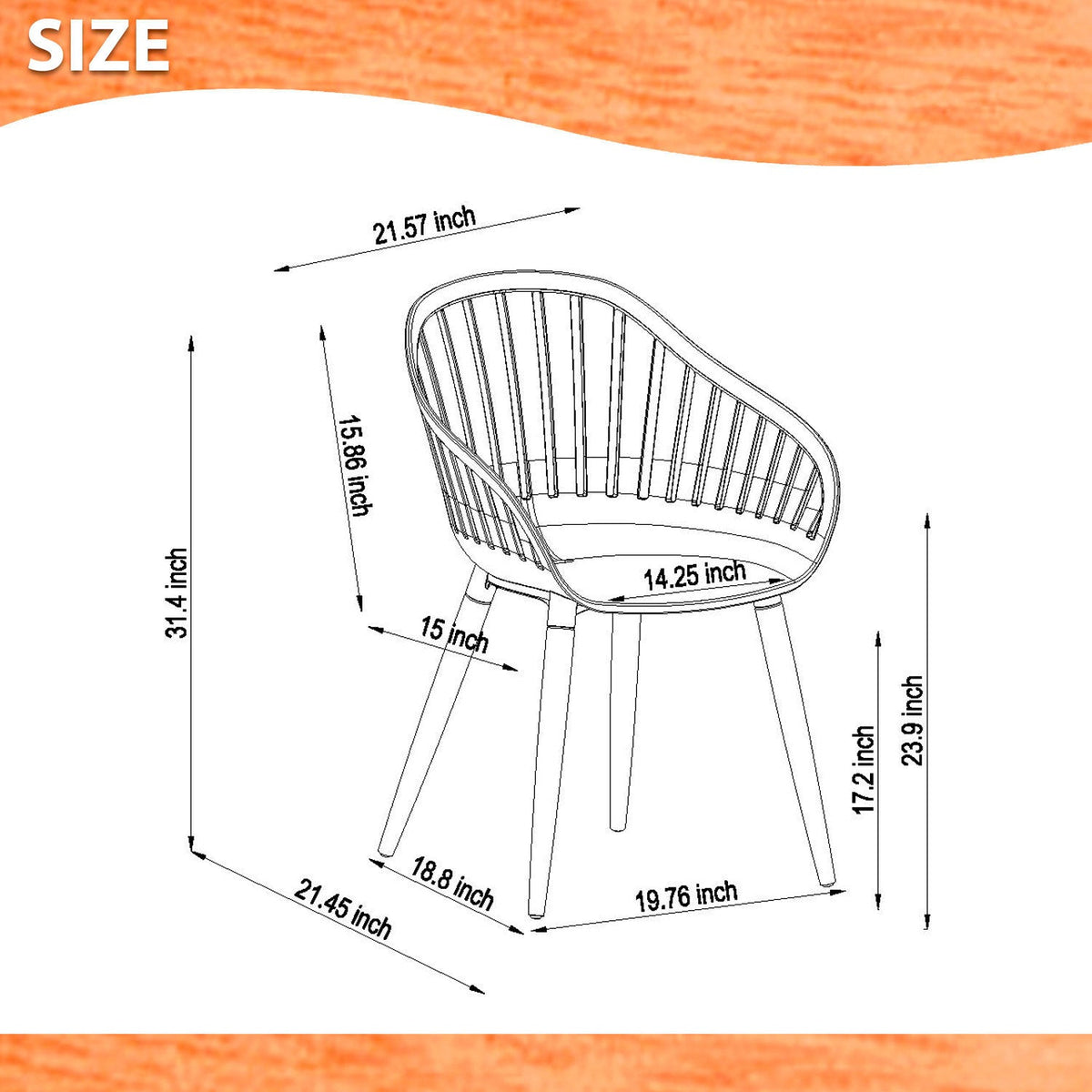 LifestyleGarden® Nassau Resin &amp; FSC® Eucalyptus Chairs – Set of 4