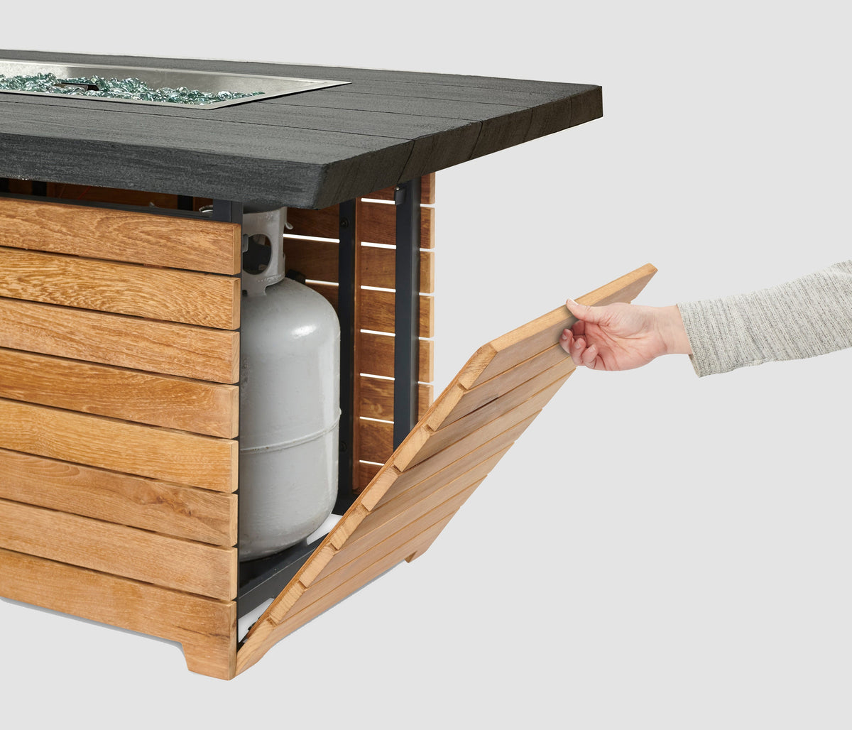 Outdoor GreatRoom Darien 42" Rectangular Gas Fire Pit Table