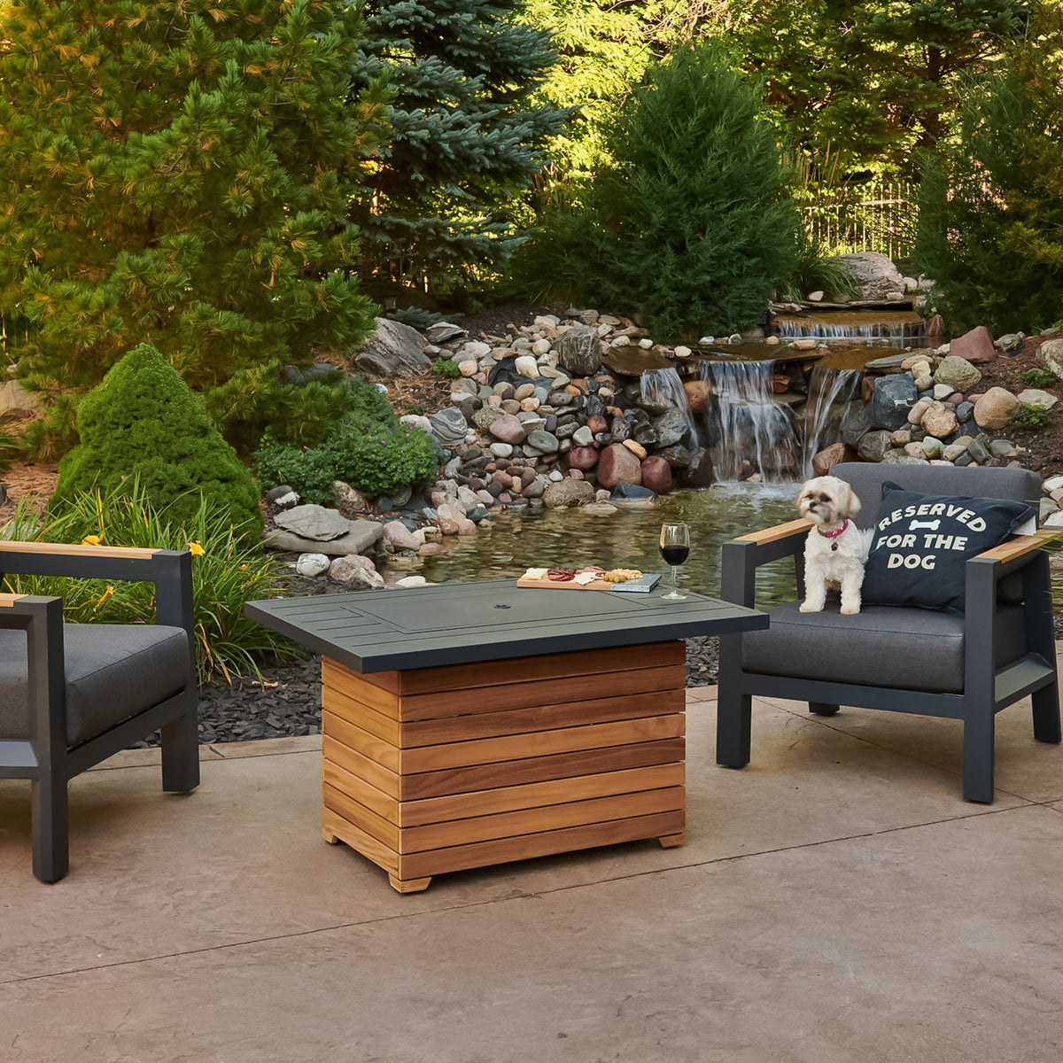 Outdoor GreatRoom Darien 42" Rectangular Gas Fire Pit Table