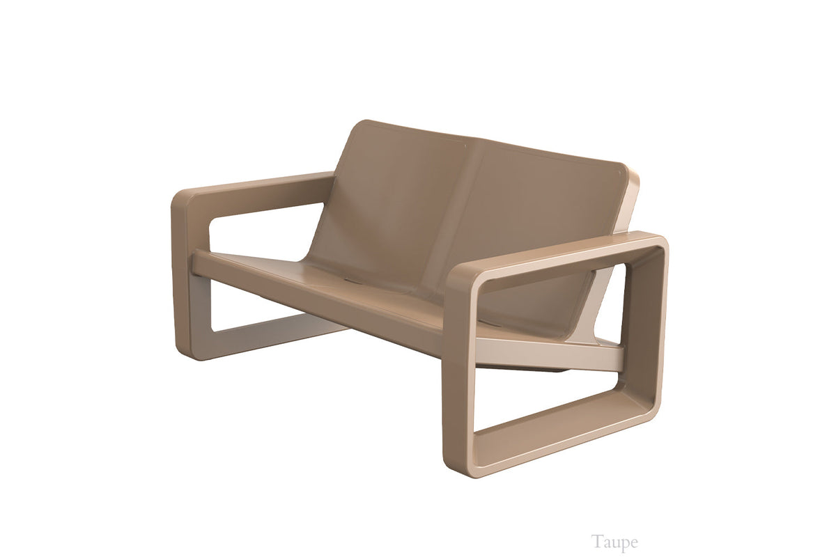 Tupelo Goods Deck Modern Outdoor Loveseat – In-Pool &amp; Patio Seating
