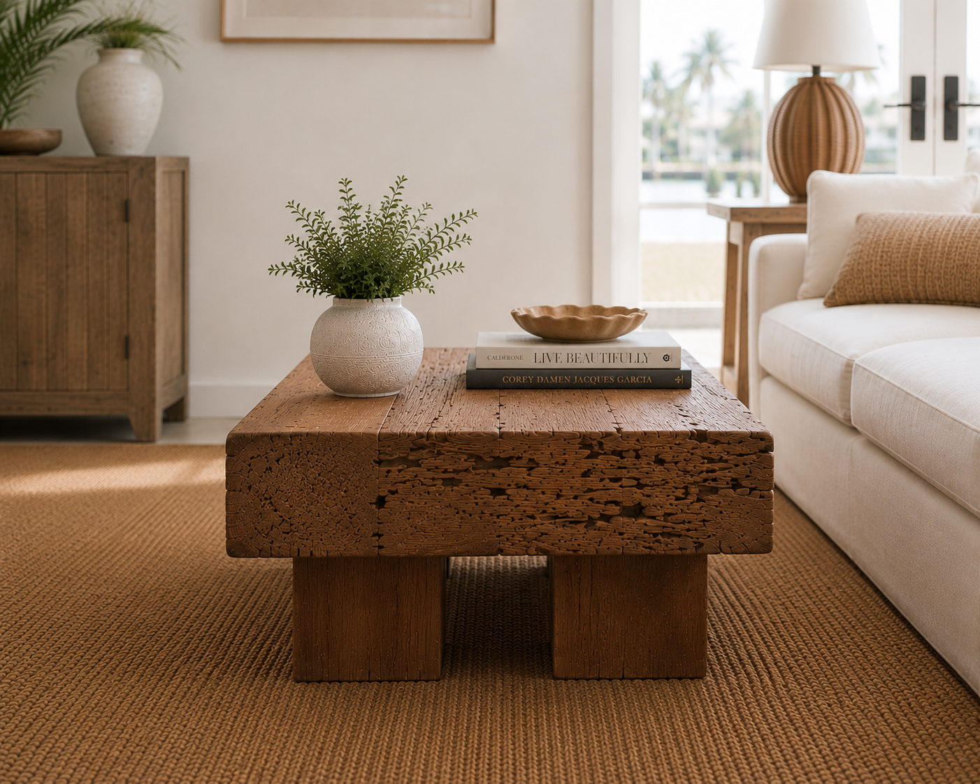 Anteak Organic Square Teak Coffee Table – 32"