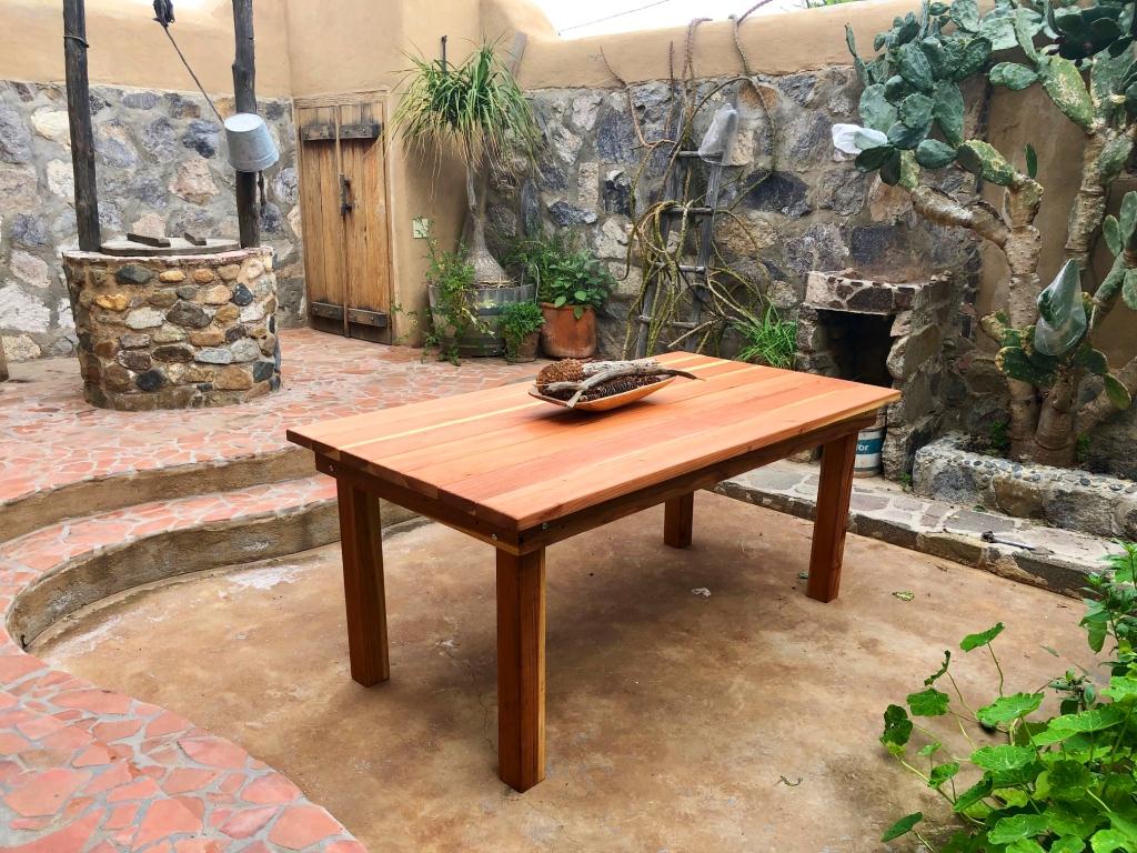 Best Redwood Farmhouse Redwood Dining Table