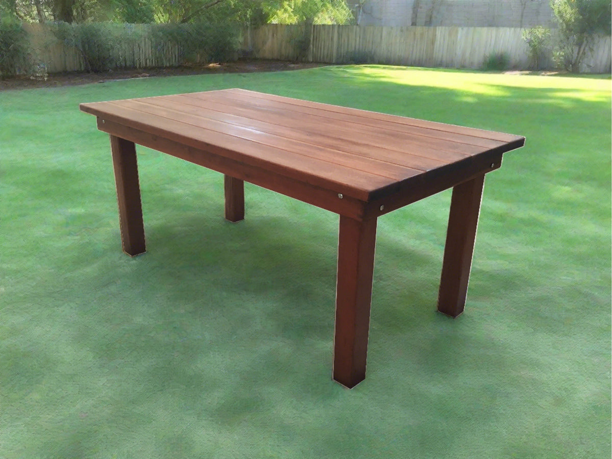 Best Redwood Farmhouse Redwood Dining Table