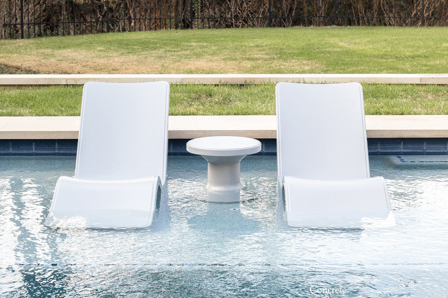 Tupelo Goods Fluent Side Table – In-Pool & Outdoor Table