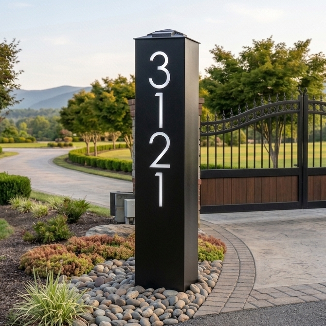 XL Modern Address Numbers Column