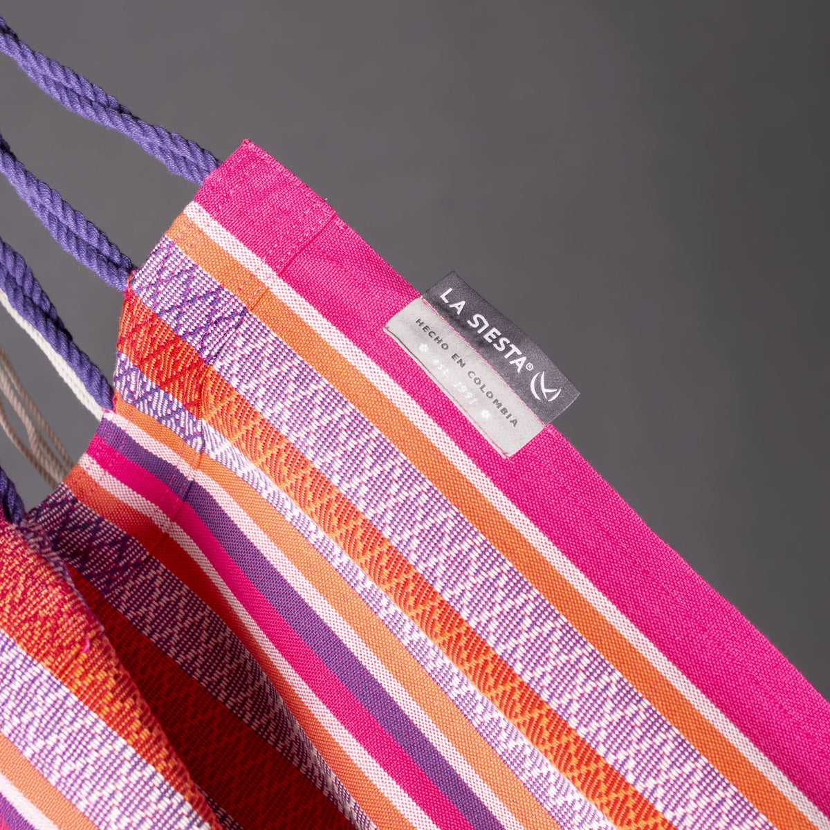 LA SIESTA Udine Organic Flamingo Hammock Chair & Stand Set