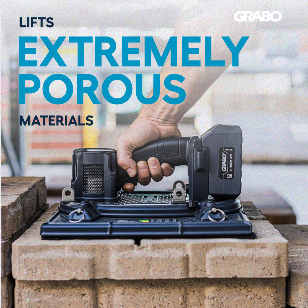 GRABO HighFlow Cordless Vacuum Lifter for Porous Pavers | 150 lb Standard Kit