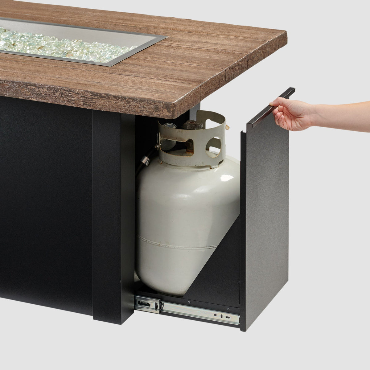 The Outdoor GreatRoom Company Havenwood 62-Inch Linear Gas Fire Pit Table