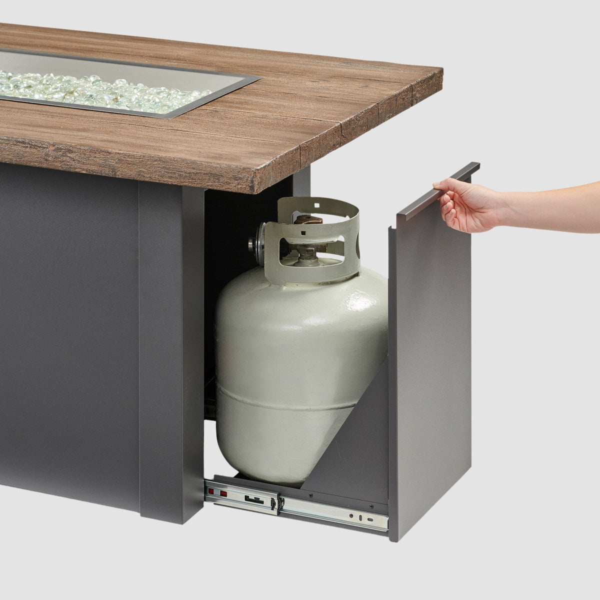 The Outdoor GreatRoom Company Havenwood 62-Inch Linear Gas Fire Pit Table