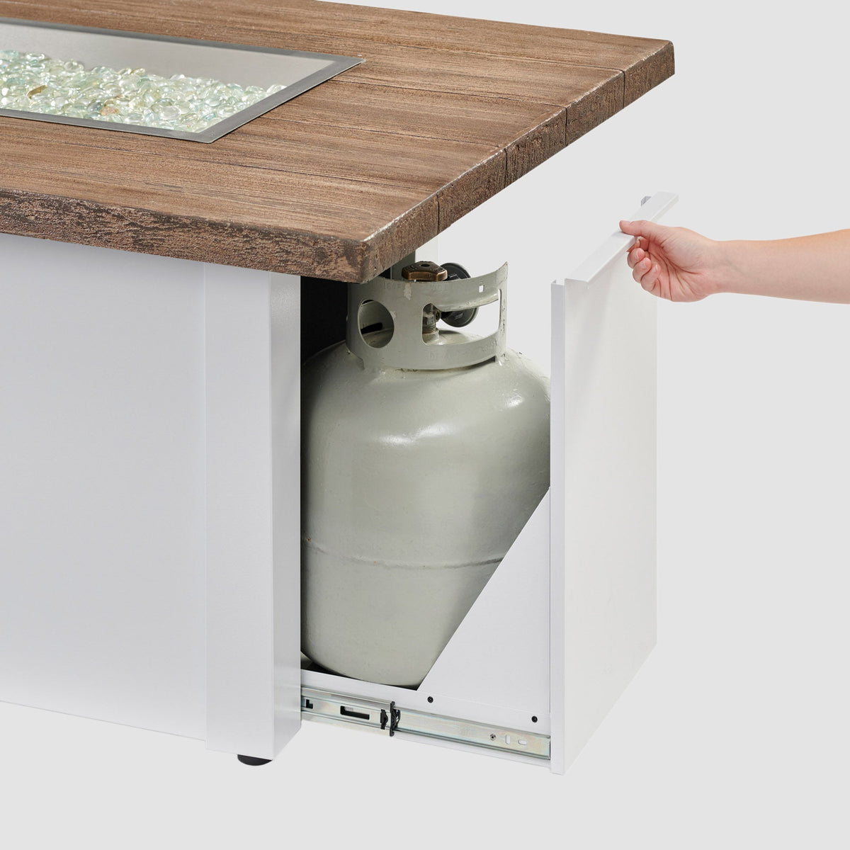 The Outdoor GreatRoom Company Havenwood 62-Inch Linear Gas Fire Pit Table
