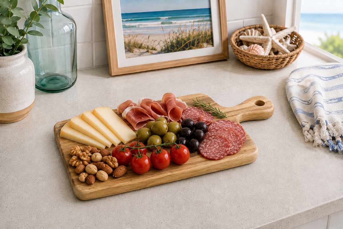 Broward Design Center Harbor Teak Cutting & Serving Board