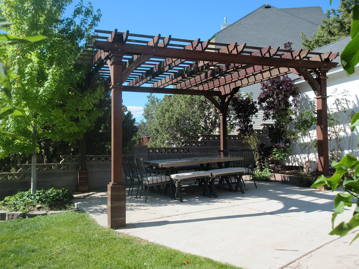Best Redwood Pacific Double Beam Premium Pergola