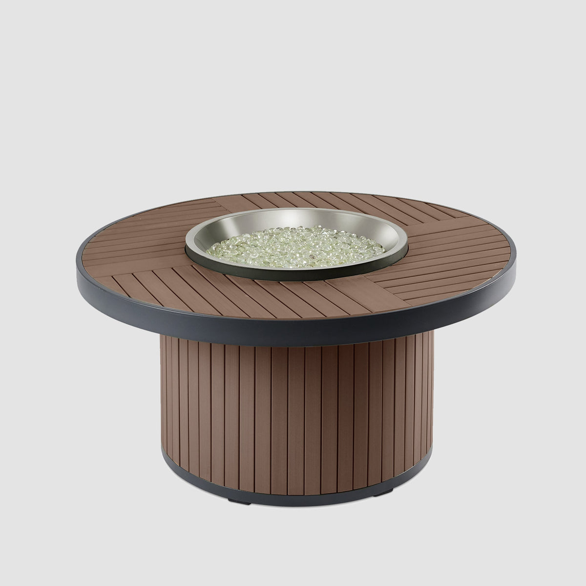Outdoor GreatRoom Kenwood & Brooks Round Gas Fire Pit Table