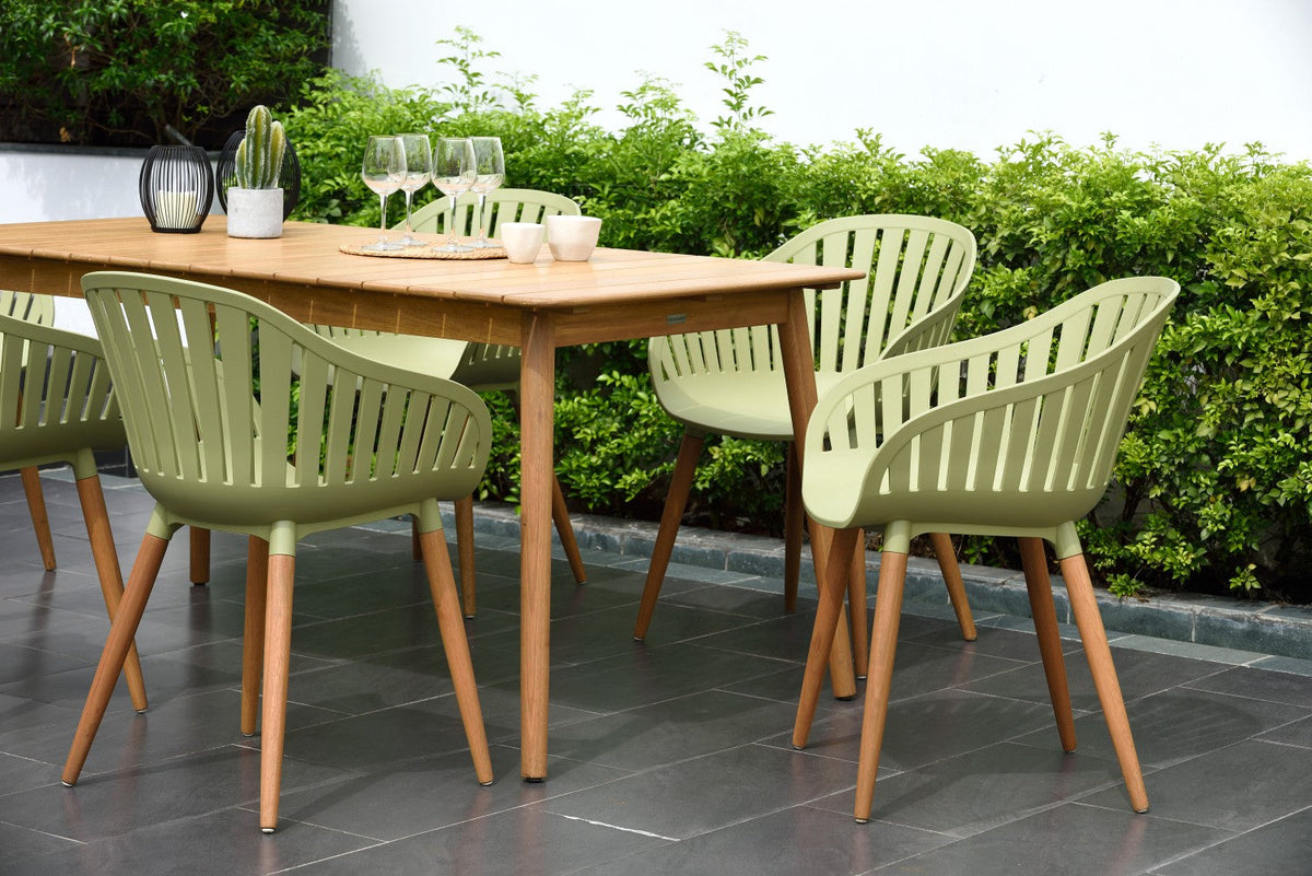 LifestyleGarden® Nassau Rectangular FSC® Eucalyptus Dining Table – 63"
