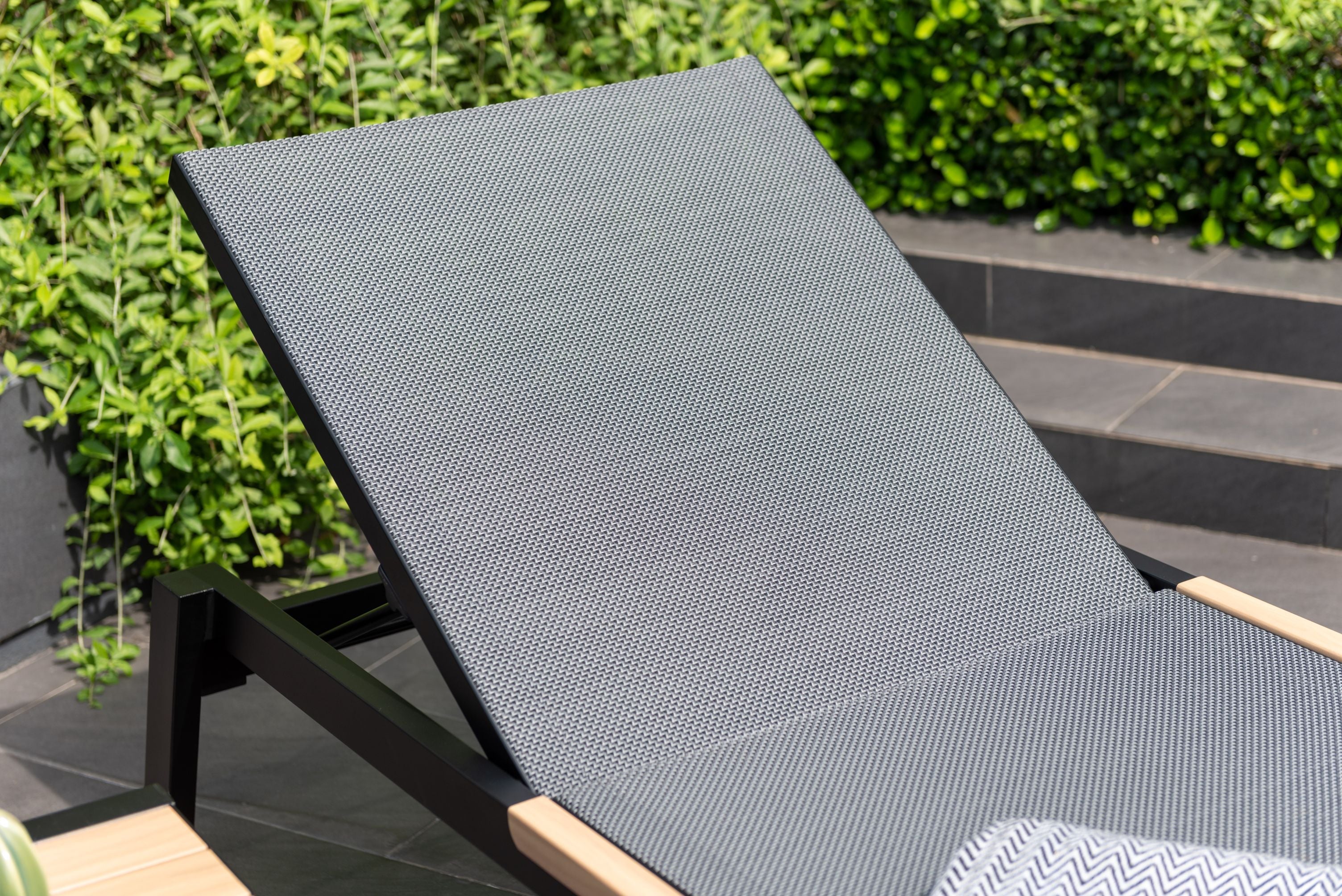 LifestyleGarden® Panama Dark Wheel Loungers &amp; Side Table – 3 Piece Set