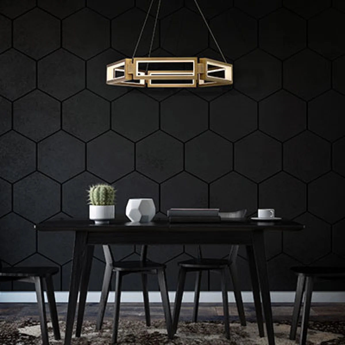 Modern Forms Mies LED Chandelier – Aged Brass