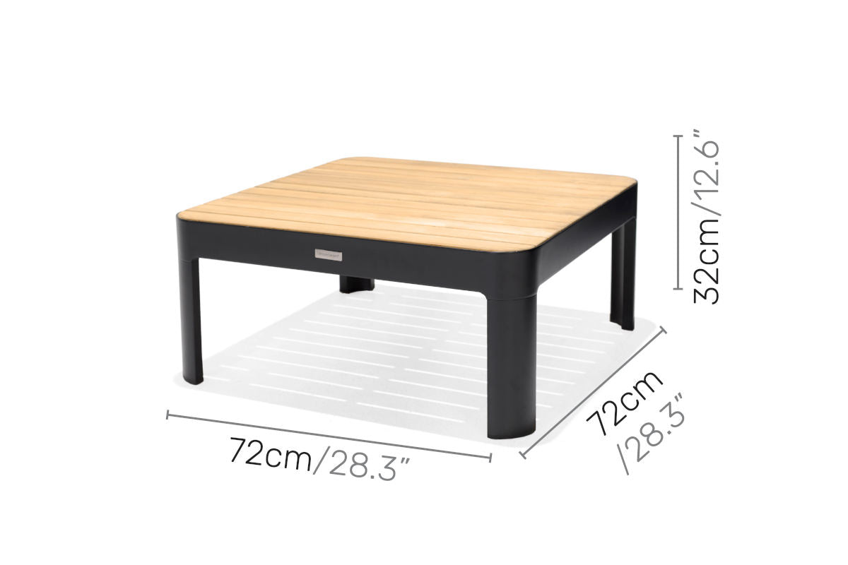 LifestyleGarden Portals Teak &amp; Aluminum 3-Piece Modular Outdoor Sofa Set