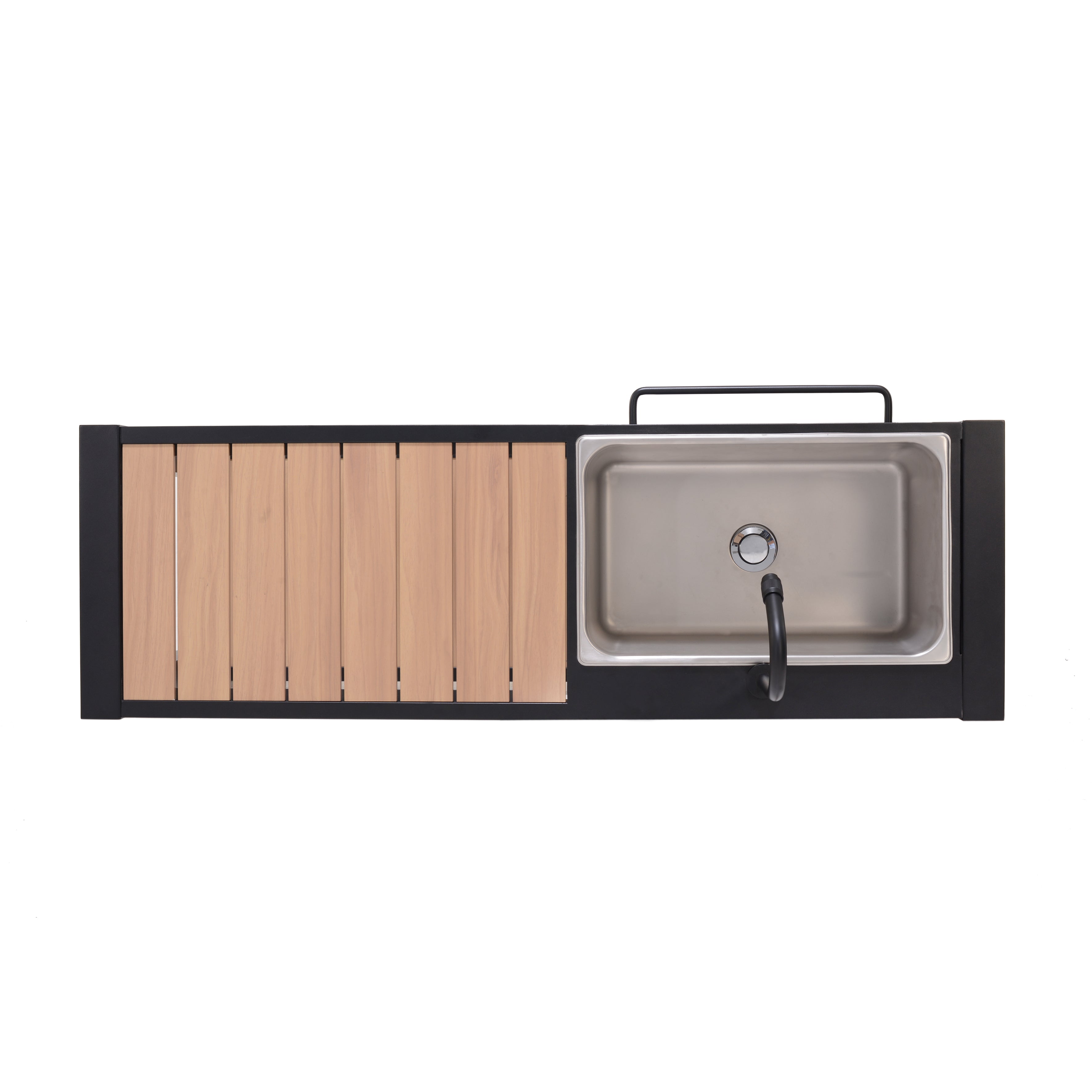 LifestyleGarden Panama Dark Outdoor Kitchen with Sink & Storage