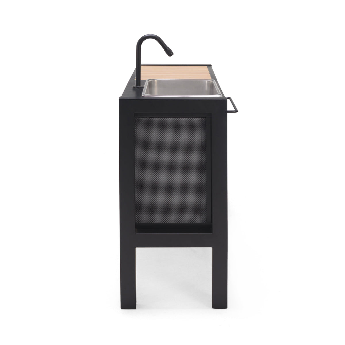 LifestyleGarden Panama Dark Outdoor Kitchen with Sink & Storage