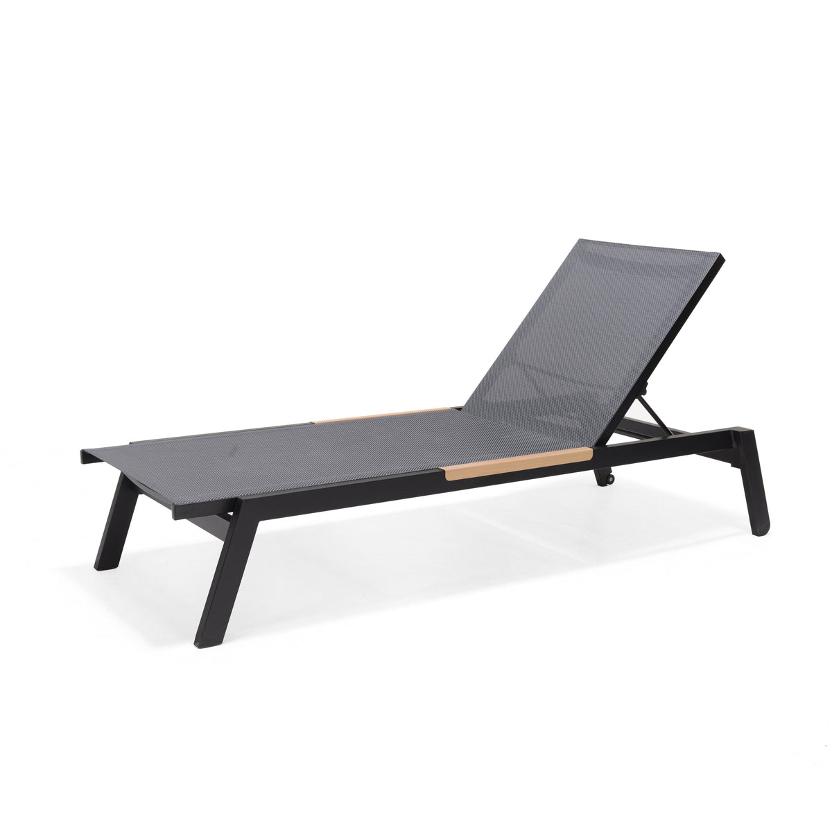 LifestyleGarden® Panama Dark Wheel Loungers &amp; Side Table – 3 Piece Set
