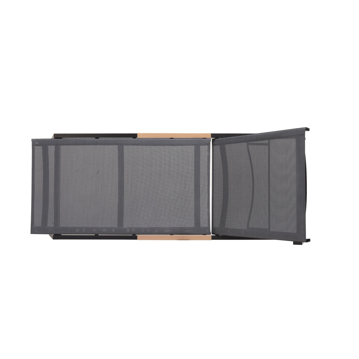LifestyleGarden® Panama Dark Wheel Loungers &amp; Side Table – 3 Piece Set