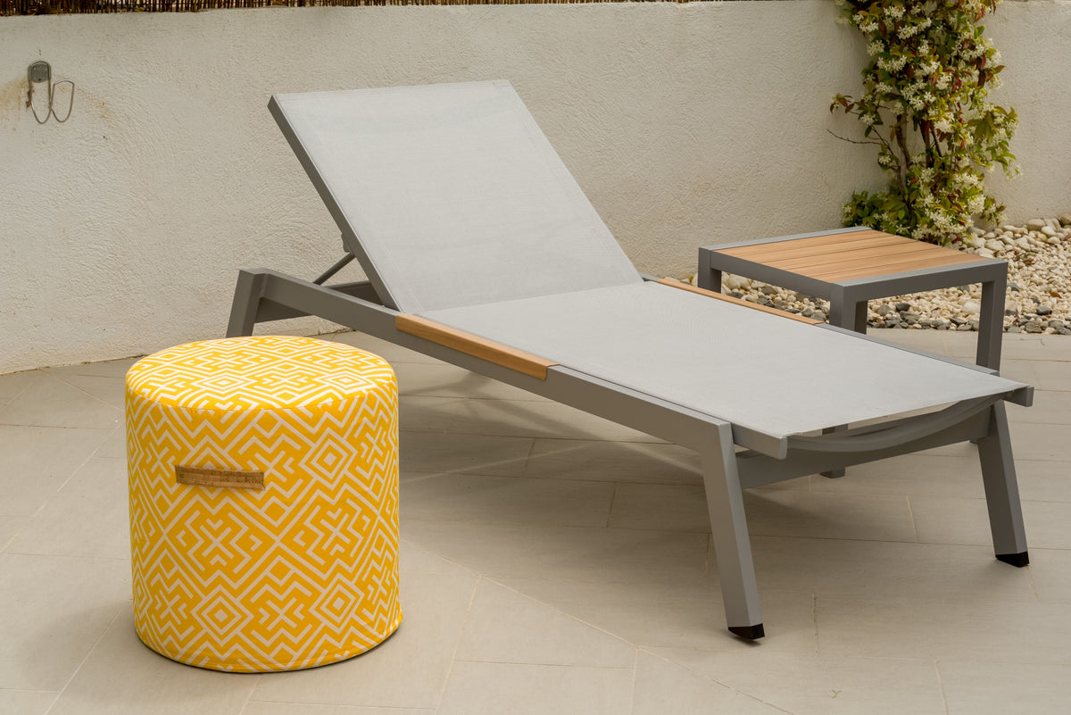 LifestyleGarden® Panama Light Wheel Loungers &amp; Side Table – 3 Piece Set