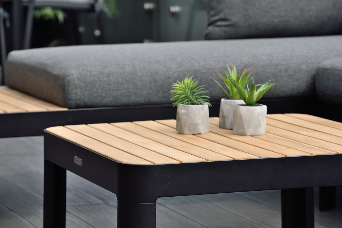 LifestyleGarden Portals Teak &amp; Aluminum 3-Piece Modular Outdoor Sofa Set