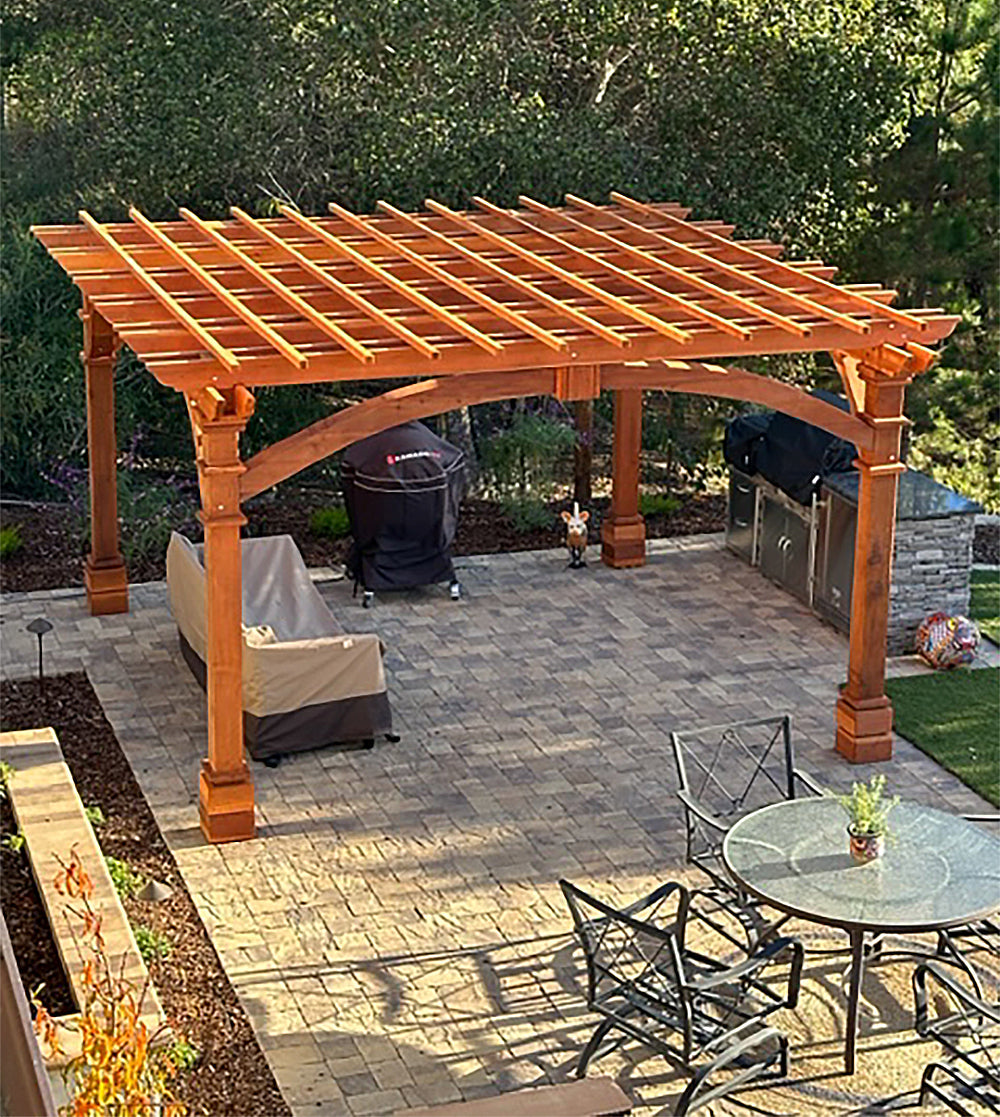 Best Redwood Pacific Double Beam Premium Pergola