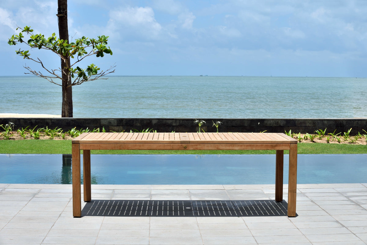 LifestyleGarden Rinjani Teak Table & Fortuna Armchair Dining Set – 2 Size Options