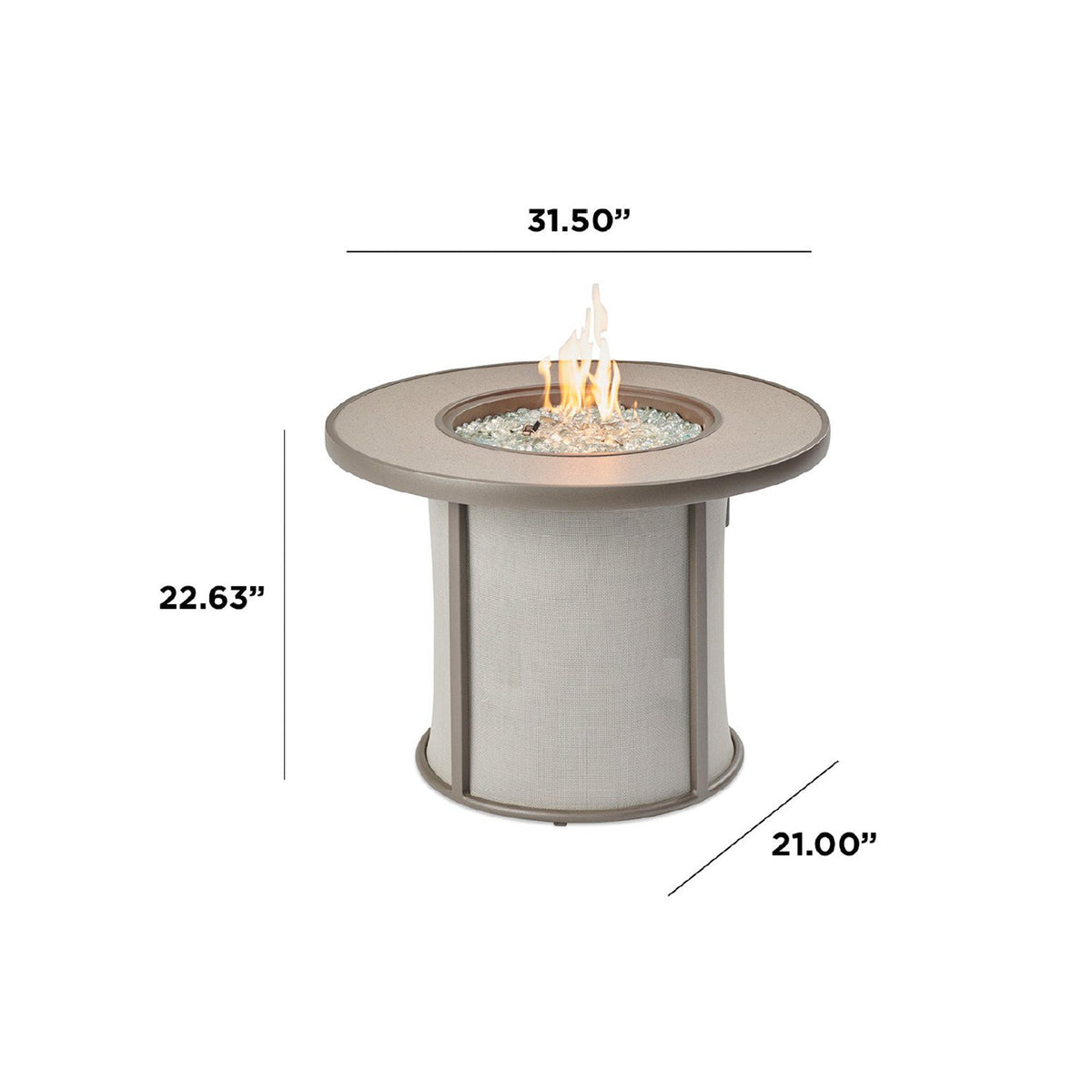 Outdoor GreatRoom Stonefire 32" Round Gas Fire Pit Table