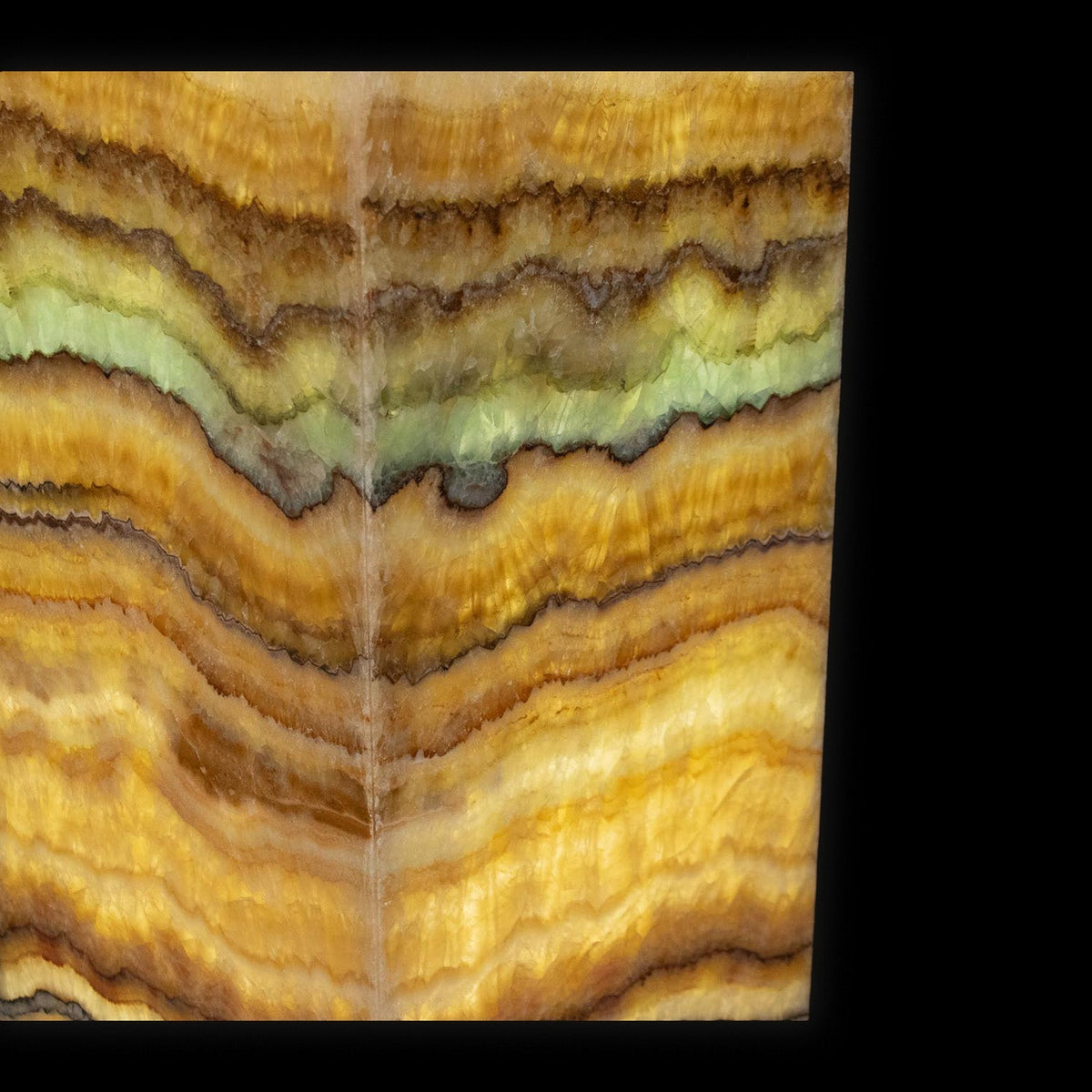 Rare Earth Gallery Aqua Onyx Square Pedestal Luminary