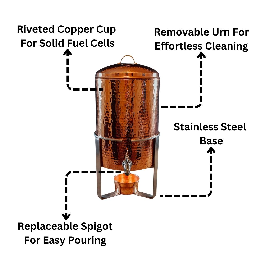 Sertodo Arcadia Copper Drink Dispenser For Hot And Cold Beverage