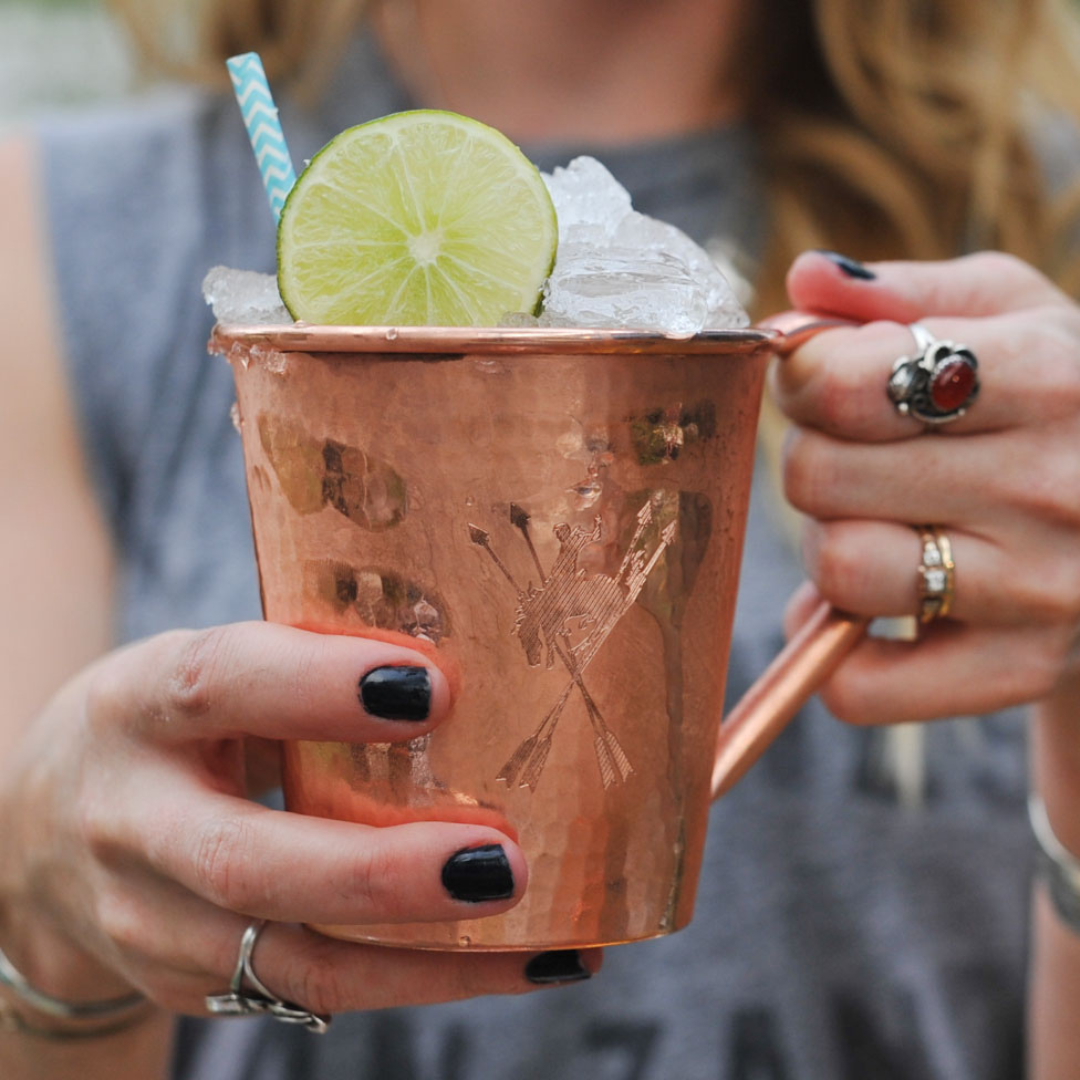 Sertodo Solid Copper Mule Mug with Copper Handle | 18 oz
