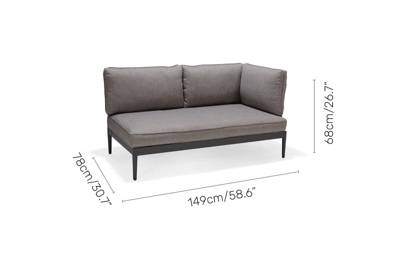 LifestyleGarden® Topaz XL Daybed, Sofa & Coffee Table – 3 Piece Outdoor Lounge Set