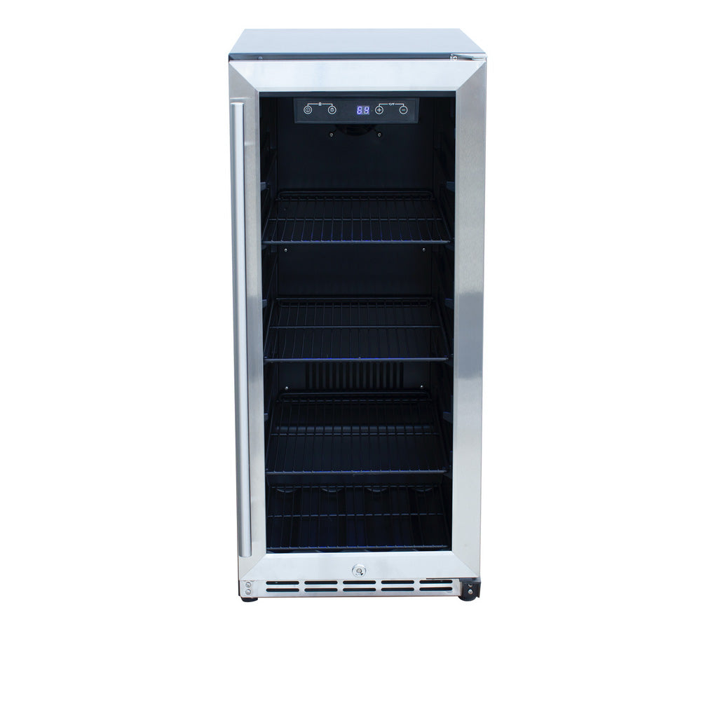 TrueFlame 15" Outdoor-Rated Glass Door Refrigerator | 89 Cans