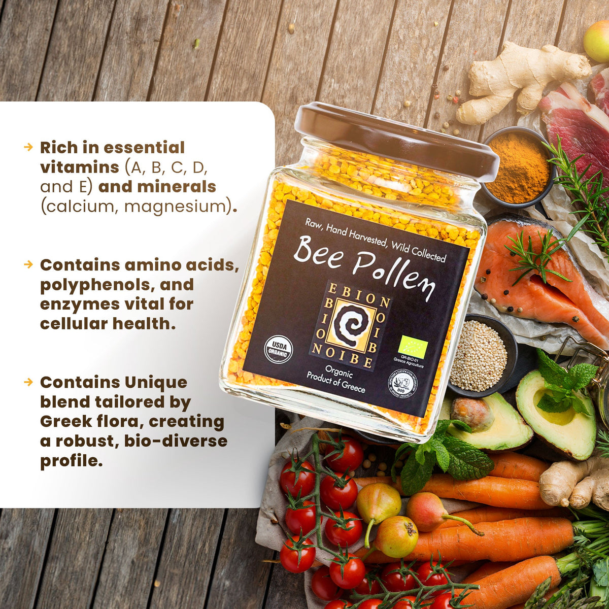 RAW Wild Collected Organic Bee Pollen
