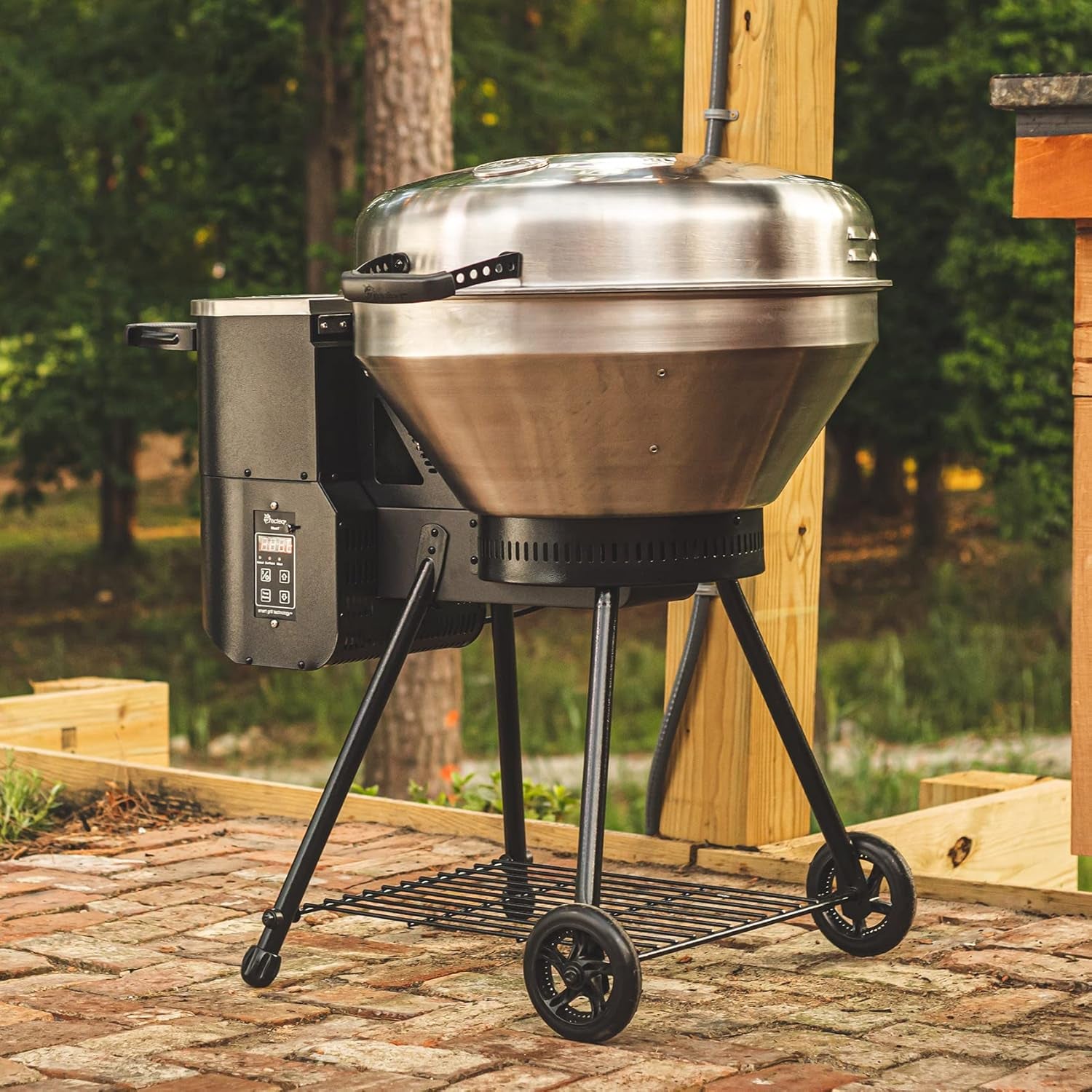 Pellet Grill RT-B380 Bullseye, BBQ, Outdoor, and Electric Pellet Smoker Grill, Electric Smokers, Uses 100% Wood Pellets for Ribs, Brisket, Chicken, Sear, Smoke