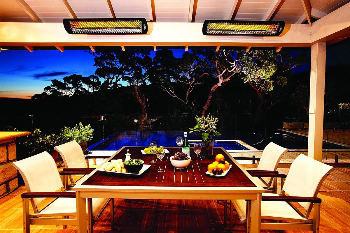 Bromic Tungsten Smart Heat 4000W Electric Patio Heater – Dual Element Infrared, 220V-240V, Black Finish – BH0420032
